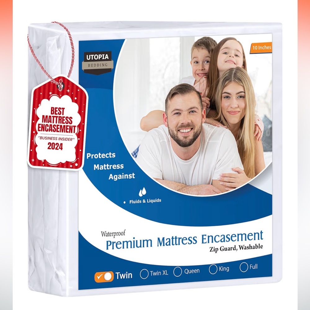 Mattress Encasement TWIN 8” Waterproof Bed‎ Bug Proof Zip Guard